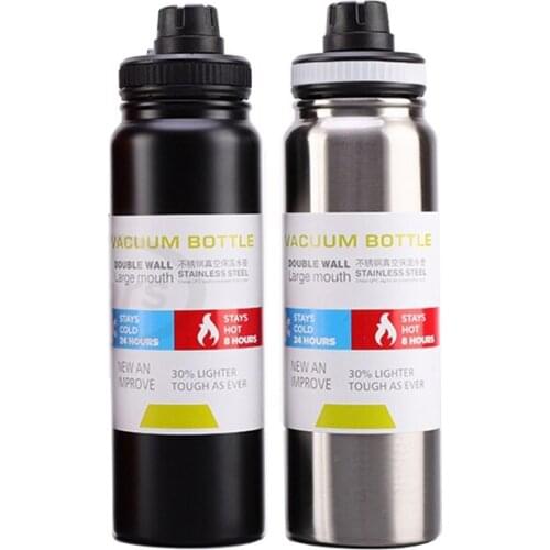 UPORS Stainless Steel Sport Water Bottle 600ml/800ml Large Capacity Double Wall Vacuum Insulated Tumbler Portable Thermos Bottle