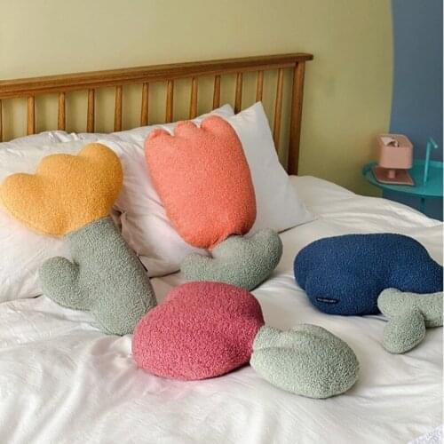 Fresh tulip clover Rose Soft Plush Toy Baby Kids Appease Sleeping Pillow Doll Plant Stuffed Plush Toy Birthday Gifts Home Decor