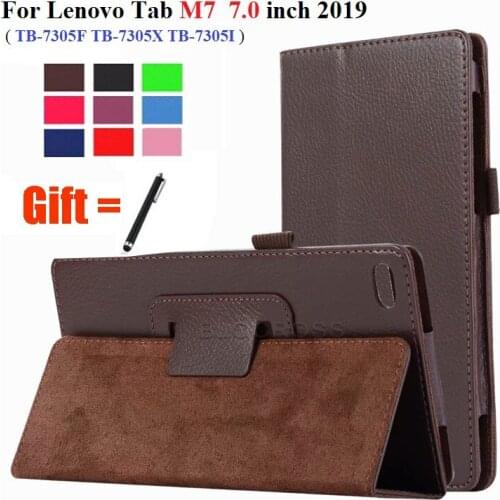 Slim Case for Lenovo Tab M7 2019 Magnetic Cover for TB-7305F TB-7305X TB-7305I 7.0 inch Pu Leather Folding Tablet Case with Pen