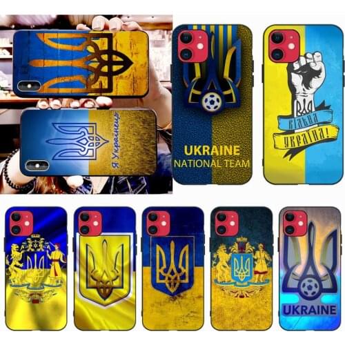 YJZFDYRM Hot Ukraine flag Black TPU Soft Phone Case for iPhone 11 pro XS MAX 8 7 6 6S Plus X 5S SE 2020 XR case