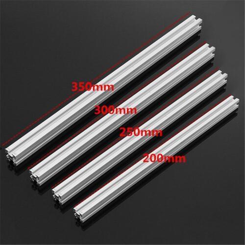 1pc New Durable 200/250/300/350mm Length 2020 T-Slot Aluminum Profiles Extrusion Frame For CNC