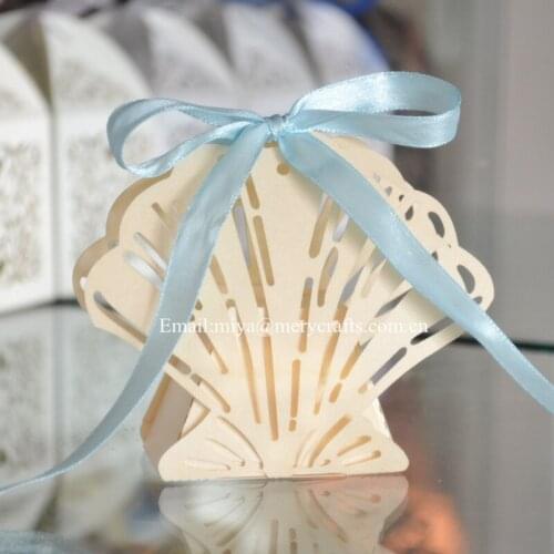 100pcs/lot ivory wedding sweet boxes beach favor boxes