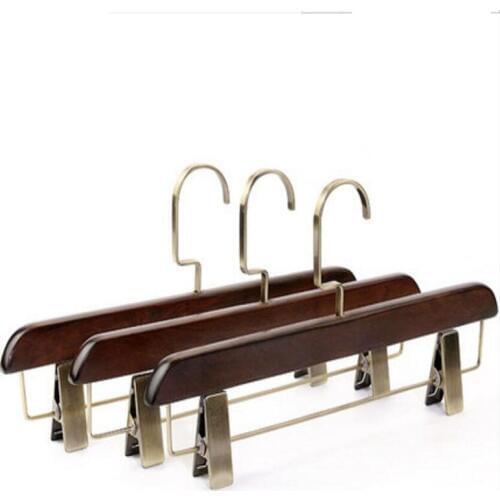 2pcs/lot 36cm real wood pants clip hotel clothing store pants hanger slacks trousers