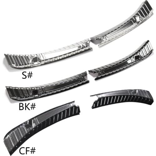 2Pcs Stainless Steel Inner Guard for Tesla Model 3 2017-2020 Car Inner Rear Bumper Guard Plate Cover Trim