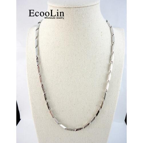30Pcs 1 Lots 22.06inch Bamboo Stainless Steel Chain 56Cm Never fade Chains Necklaces For Women Men Fashion Jewelry LR2407