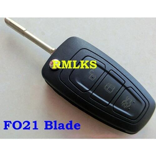 RMLKS New Keyless Entry Remote Key Fob Uncut blade 3 Button Folding Flip Key Case Fit For Fiesta Focus For Mondeo S Max