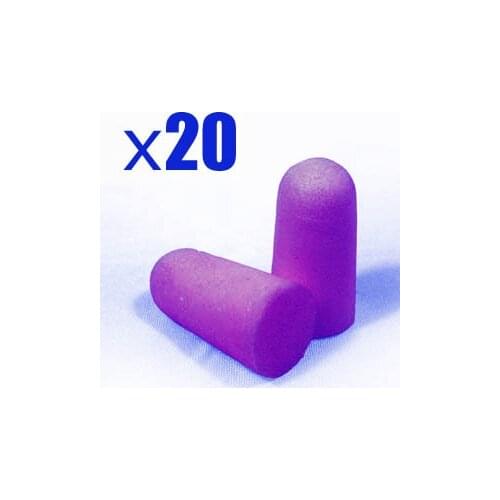 [ Fly Eagle ] Free Shipping 20 pcs/lot Protector Travel Sleep Noise Reducer Purple Soft Foam Earplug Ear Plug New