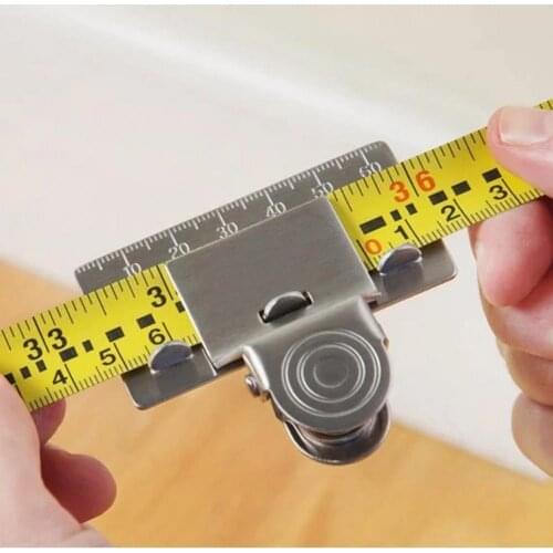 Measuring Tape Clip Precise High Efficiency Metal Universal Measure Ruler Fixer for Home