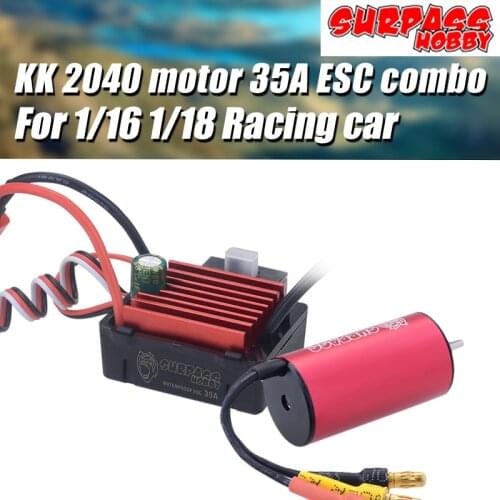 SURPASS HOBBY KK 2040 2280KV Brushless Motor Speed Controller 35A ESC Sensorless Waterproof for 1/16 1/14 Drift RC Racing Car