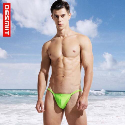 Summer Mens Bikini Swimsuit Pool Shorts Sexy Low Waist Swimwear Printed Maillot De Bain Mens Swim Briefs