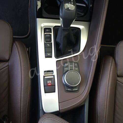 Matte Chrome Interior Dashboard Switch Gear Shift Panel Cover For BMW X1 F48 2016-2020