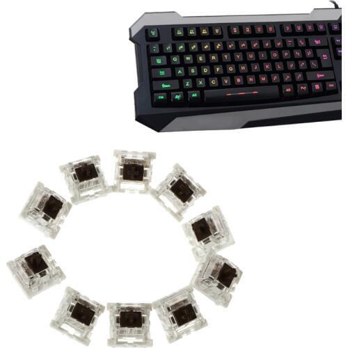 10Pcs 3 Pin Mechanical Keyboard Switch Brown Replacement For Gateron Cherry MX