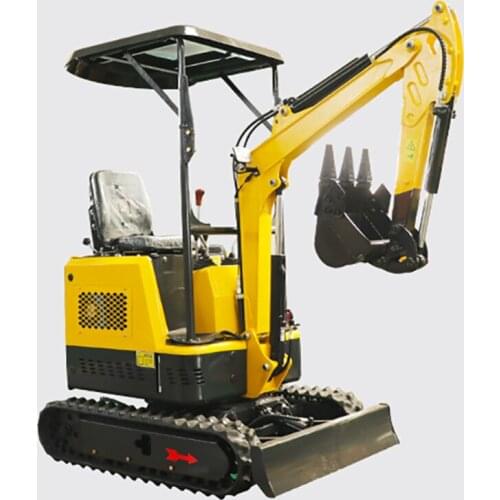 MIni Excavator With Canopy And 0.025cbm Digging Bucket,8.2 kw Power For Farm Garden