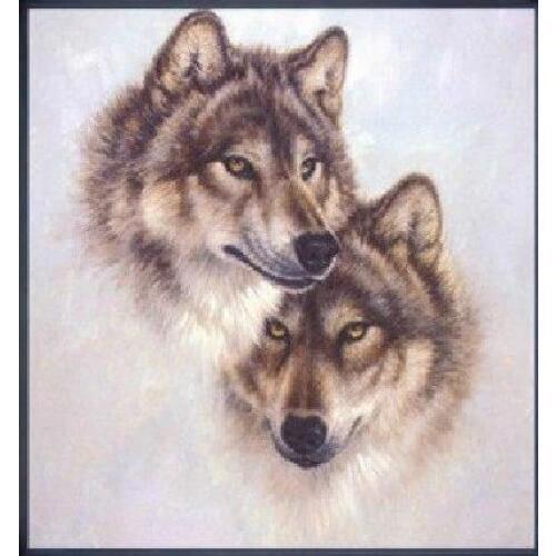 Golden panno,Needlework,DIY DMC Cross stitch,Sets For Embroidery kit 11ct printed cotton thread Wolf Totem Cross-Stitching