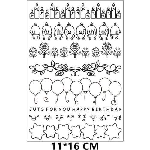 2021 New EmoticonBalloon Clear Stamps DIY Scrapbooking Craft Supplies Rubber Silicon Seals Card Album Hobby ink pad Stamping