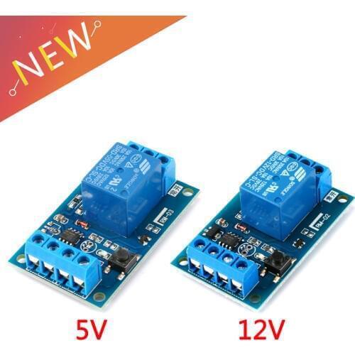 5V 12V Single Bond Button Bistable Relay Module Modified Car Start and Stop Self-Locking Switch One Key