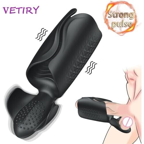 Penis Pump Vibrator Male Masturbator Sex Toys for Men Penis Delay Trainer Adult Endurance Exercise Glans Massager 10 Speed