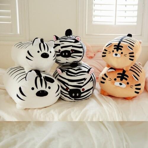 Plush Zebra Tiger Animal Stuffed Toy Cushion Toys Sofa & Chair Pillow For Children Family