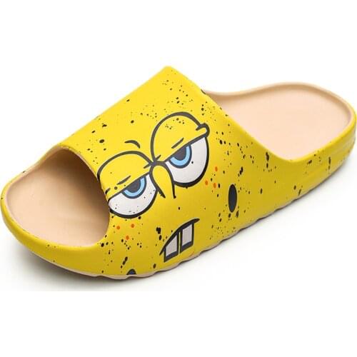 Unisex Floral Slippers Women Cute Graffiti Beach Sandals Summer Outdoor Slides Woman/Men Flip Flops Ladies Slippers 35-45