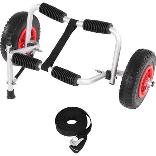 Foldable Kayak Trolley Canoe Dolly Tote Carrier Transport Portable Trailer Cart Removable Wheel Rowing Boat Kayak Accessories
