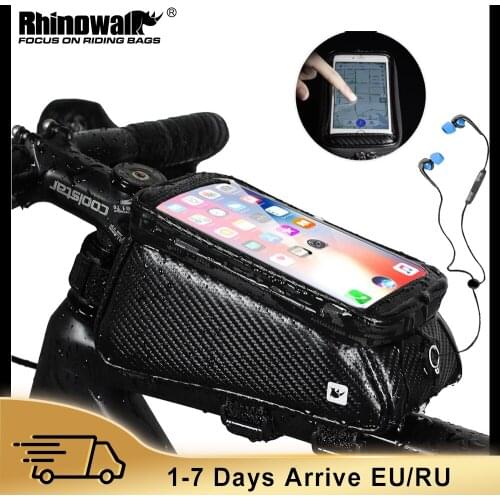 Rhinowalk MTB Bicycle Bike Bag Rainproof Touch Screen Cycling Top Front Tube Frame Bags 5.8/6.0 Phone Case сумка для велосипеда