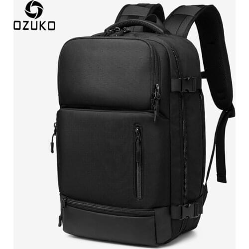 OZUKO Large Capacity Men Backpack 15.6inch Laptop Backpacks Male Waterproof Travel Bag USB Charging Backpack for Men Luggage Bag