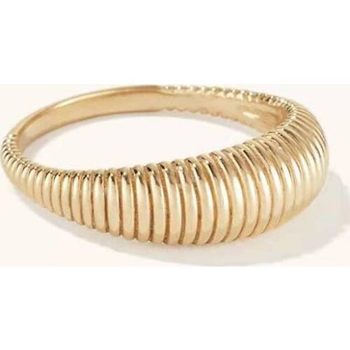 High End PVD Plated Croissant Rings for Women 2021 Stainless Steel Jewelry Manufacture Customized Jewelry