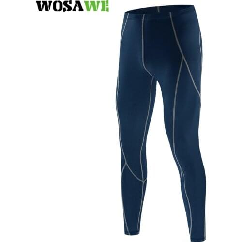 WOSAWE Mens Seamless Leggings Sport Tights Base Layer Pants Yoga Pant Cycling Jogging Trousers Super Stretchy Quick Drying