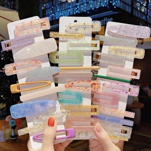Ruoshui Woman Korean Style Acetate Hairpins Set Girls Fashion Hair Clips Hairgrip Barrettes Hair Accessories Hairband Ornaments