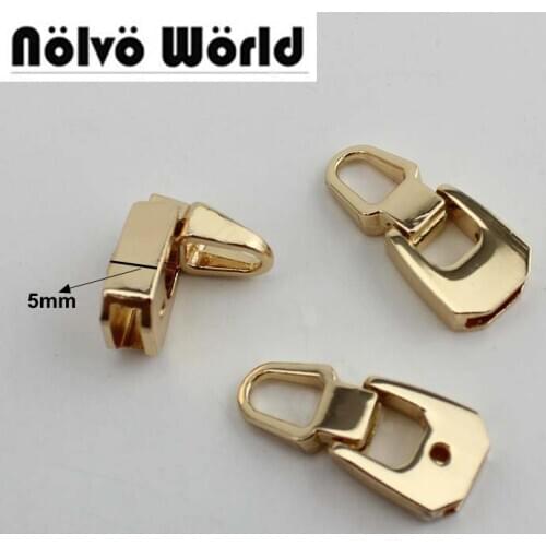 30pcs 3colors handbag purse zipper decoration end clips by screws silver gun black color strap cover clasp accessory cylinder