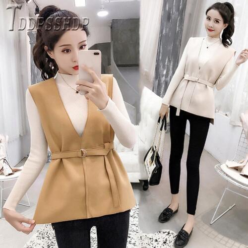 2019 Autumn New Women Sets Vests And Sweater Female Sets