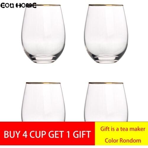 1/2/4 Pcs Red Wine Glasses Reusable Transparent Glass Fruit Juice Beer Cup Cocktail Coffee Wedding Tableware Bar 500ml Drinkware