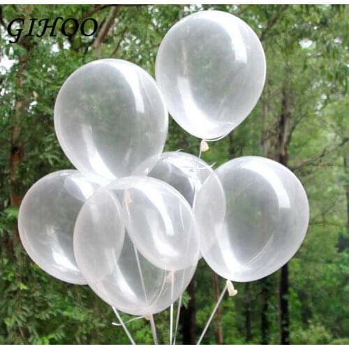 10/20/30pcs 12Inch Thick Clear Latex Balloons Transparent Balloons Wedding Party Birthday Decoration Inflatable Air Balls