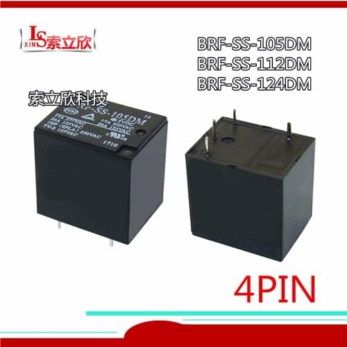 10PCS/LOT Original New RelaBRF-SS-105DM 5VDC BRF-SS-112DM 12VDC BRF-SS-124DM 24VDC BRF SS 112DM 12V 5V 24V 4PIN 17A