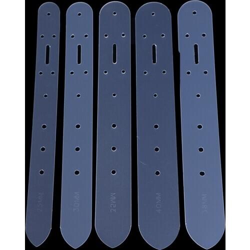 5Pcs/Set DIY Plastic Leather Belt Buckle Head End Orientate Punch HoleTemplates Leather Crafts Stencil Tools