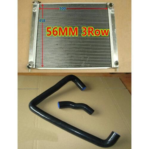 56mm 3 row Aluminum Radiator +silicone hose for Nissan 300ZX Fairlady Z Z32 VG30DETT TWIN-TURBO V6 3.0L MT 1990-1996
