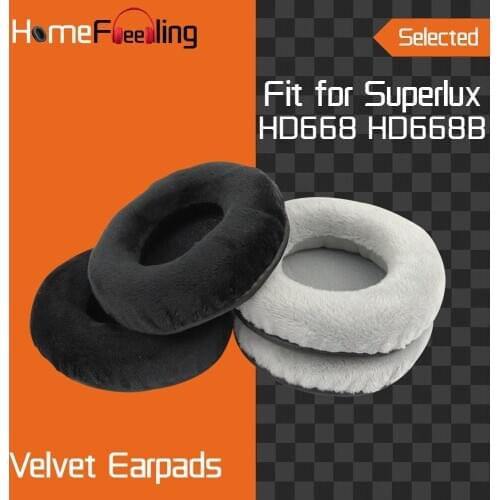 Homefeeling Earpads for Superlux HD668 HD668B Headphones Earpad Cushions Covers Velvet Ear Pad Replacement