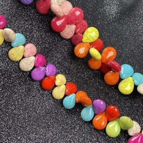 Natural Stone Water Drop Bead Multi-Color Charms small Beads For Jewelry Making DIY Bracelet Necklace Accessories