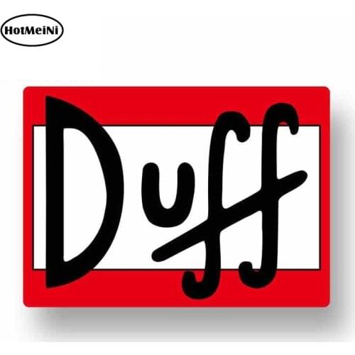 HotMeiNi 13cm x 9.3cm for DUFF BEER Logo Car Stickers Vinyl JDM Bumper Trunk Truck Graphics Windshield Bumper Windows Decal