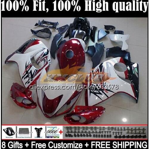 Injection For SUZUKI Hayabusa GSX-R1300 08 09 10 11 12 13 21CL.8 GSXR1300 CC 2014 2015 2016 2017 2018 2019 Fairing red white
