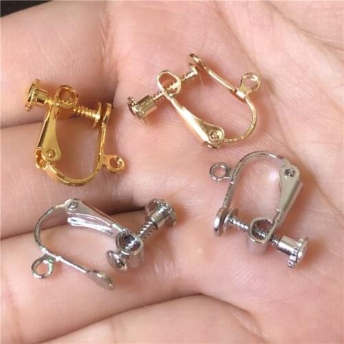 JunKang 10pcs non-pierced ear clip hook DIY earrings ewelry making handmade fashion accessories for women