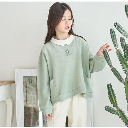 Korean style Kids Girls Spring Tops 8 10 years Long Sleeve Sweatshirt