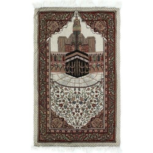 110x65cm Prayer Mat Light Blanket Blanket Family Embroidery Islamic Muslim Gift Tassel Decoration Tapestry Carpet Bedroom