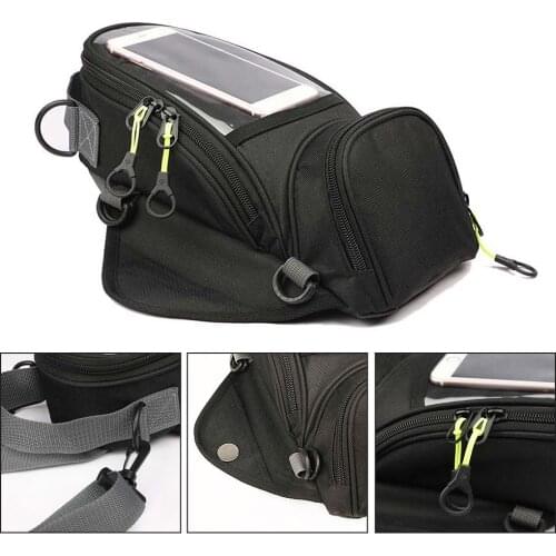 Magnetic Motorcycle Tank Bags Mobile Phone Navigation 1680D Nylon Waterproof Motorbike Oil Tank Bag Fixed Straps Shoulder Bag
