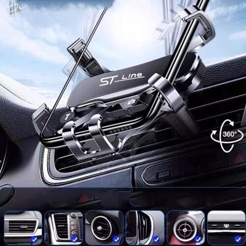 Metal Phone Holder Car Navigation Mobile Phone Holder Bracket Support For Ford focus st vignale stline Car Accessories