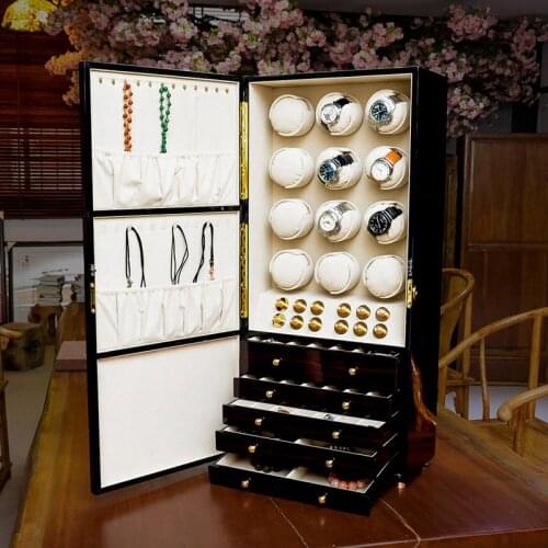 Watch winder cabinet Reel winder for 12 automatic watches -Jewelry storage case Store save collection display chest