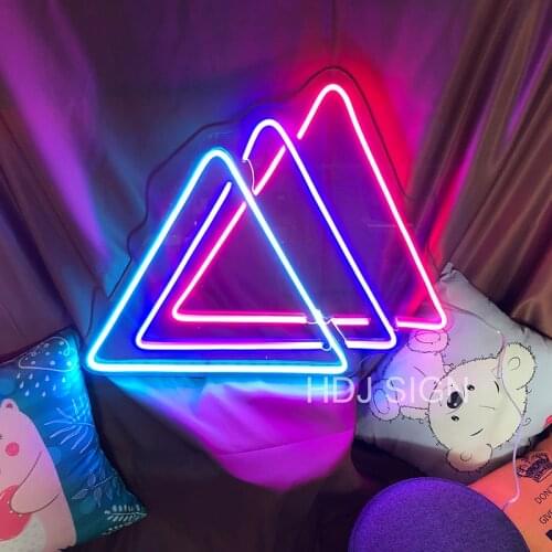 Triangle Custom LED Neon Sign Indoor Decor Suitable For Bedroom Bar Xmas Wedding Birthday Party Personalized Neon Light