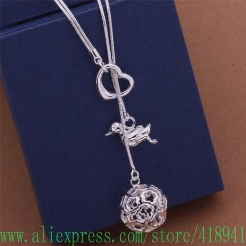 Silver Plated Necklace, Silver Plated fashion jewelry Tai chi hollow out small animals /enjaneqa bolakfsa AN458