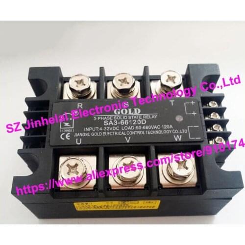 SA366120D(SA3-66120D) GOLD Authentic original SSR 3-phase DC control AC SOLID STATE RELAY 120A