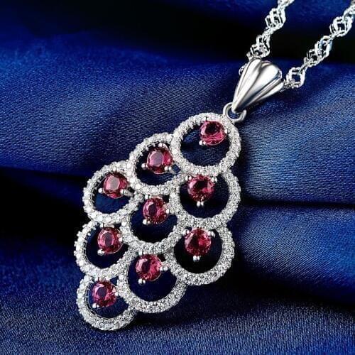 Silver Pendant Necklace 100% 925 Sterling Silver Fashion Long Pendant Pendant Necklace Jewelry